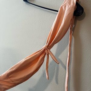 Peach Bandeau Bikini Top